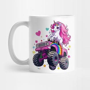 Monster Truck Unicorn Girl Birthday Party Monster Truck Mug